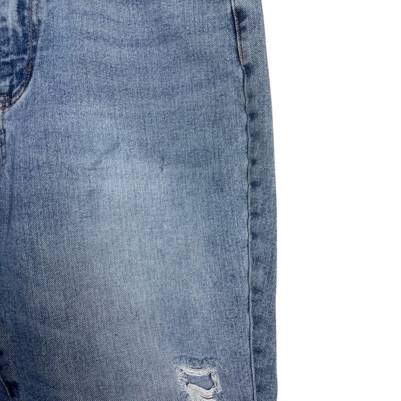 Vervet by Flying Monkey Crop Distressed Jeans Size 29 Blue Denim High Waist - Picture 9 of 10